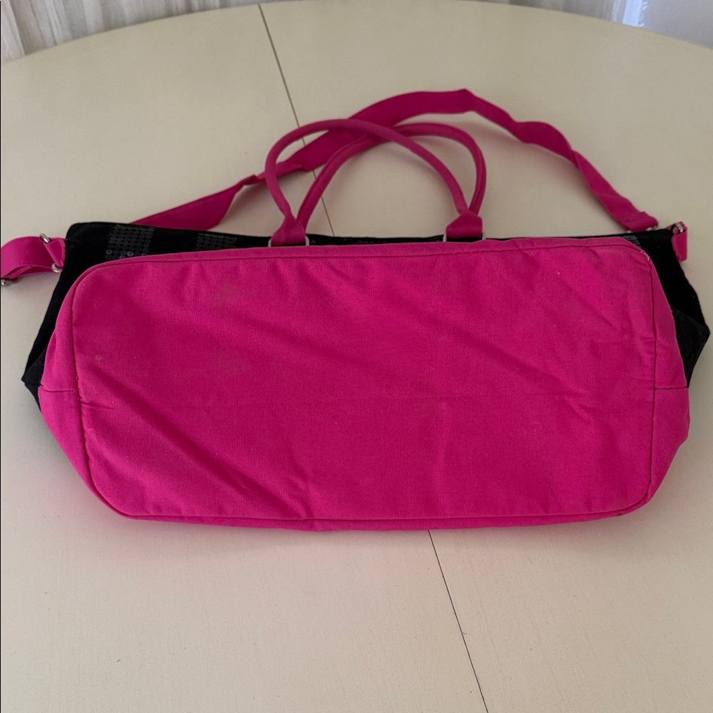 Victoria's Secret Black and Pink Sequin Tote - Picture 5 of 11